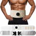 ABS Stimulator with Heating Function, Ab Stimulator Muscle Toner for Men & Women, Adjustable Modes & Intensity, Type-C Rechargeable, Gift for Home Workout & Body Training