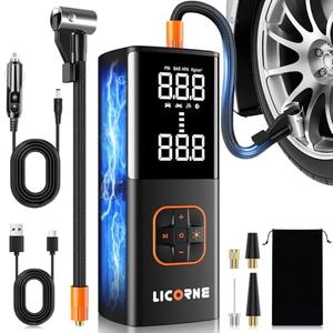 Amazon.com: Tire Inflator Portable Air Compressor, 5X Faster Portable Air Pump for Car Tires with Powerful Battery, 180PSI Cordless Air Pump with Digital Pressure Gauge for Cars, Bike & Motorcycle Tires, Ball : Automotive