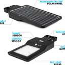Wagan EL8592 6000 Lumens LED Integrated Solar Powered Street Flood Light
With Remote Motion Sensor, Waterproof Weatherproof, Dusk to Dawn LED Lamp, for Outdoor Garden Yard Path Parking Lot