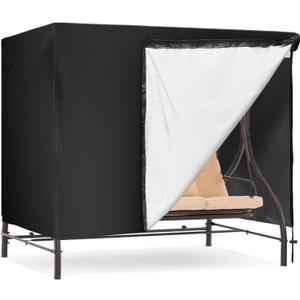 Porch Swing Cover, Waterproof 420D Oxford Fabric, All-Weather Protection for Outdoor Swing, Hammock, Glider Chair 58x49x67 Inch
