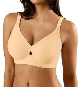 ULTREAGLE Padded Wireless Bras for Women - Wireless Bra Bralettes for Women with Support Padded Bralette Small