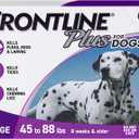 Frontline Plus for Dogs Large Dog (45 to 88 pounds) Flea and Tick Treatment, 6 Doses
