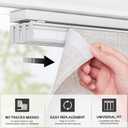 4-Panel Replacement Fabric for Sliding Panel Track Blinds 23" W x 96" L Fabric Only Pre-Attached Hook & Loop Fasteners Trimmable, No Bottom Rail Included, Light Filtering - Light Beige