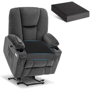 Tromlycs Recliner Chair Cushions for Elderly Extra Large Seat Cushions Gel Memory Foam 20 x 20 x 5 Inch Dark Grey