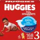 Huggies Size 3 Diapers, Little Snugglers Baby Diapers, Size 3 (16-28 lbs), 168 Count (6 Packs of 28), Packaging May Vary