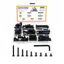 61Pcs M8 Flat Head Hex Socket Cap Screws Assortment Kit, M8x 10mm/12mm/20mm/25mm/30mm/35mm/40mm/50mm/60mm Socket Cap Bolts,304 Stainless Steel 18-8, Full Thread, Black Oxide with Hex Spanner