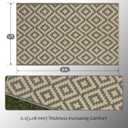 SAND MINE Reversible Mats, Plastic Straw Rug, Modern Area Rug, Large Floor Mat and Rug for Outdoors, RV, Patio, Backyard, Deck, Picnic, Beach, Trailer, Camping, Grey & Tan, 5' x 8'