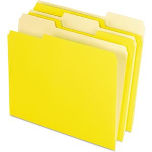 Pendaflex Two-Tone Color File Folders, Letter Size, Yellow, 1/3 Cut, 100 per box (152 1/3 YEL)