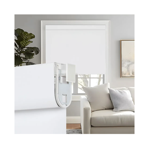 Persilux No Drill Roller Shades for Windows Blackout Shades, Free-Stop Window Blinds Cordless Blinds, UV Protection Window Shades Pull Down, Blackout Blinds for Bedroom Office (White, 28.5"W x 72"H)