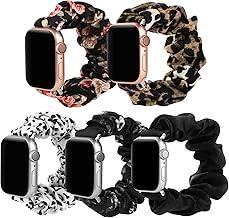Simpeak Elastic Scrunchie Band Compatible with Apple Watch Series 10 (42mm) Series 9 8 7 (41mm) 6 SE 5 4 (40mm) 3 2 1 (38mm), Women Bracelet Band Compatible with iWatch 42mm 41mm 40mm 38mm, Small