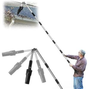 Roof Gutter Cleaning Tools from The Ground, 111" Leaf Blower Cordless, 180° Rotatable Gutter Blower Extension Attachment Kit for Gutters Cleaning, Lightweight Small Handheld Leaf Blower with Charger