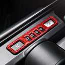 BETTERHUMZ Car Gear Shift Display Frame Sticker for Ford F150 | 2021 2022 2023 2024 2025 Carbon Fiber Center Console Interior Accessories (Red)