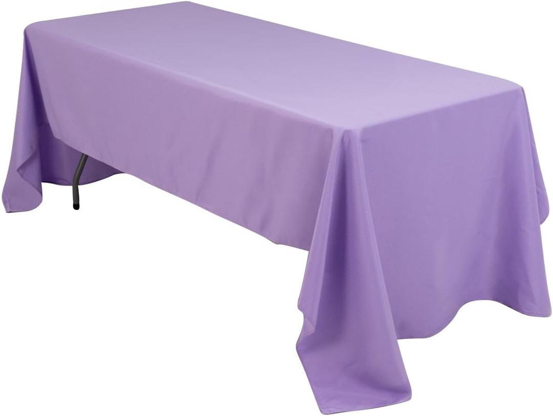 Efavormart Lavender Lilac Seamless Premium Polyester Rectangular Tablecloth 220GSM 60"x126"