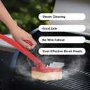 Grill Brush, Bristle Free, Safe Wire Bristles Steam Cleaning Brush, Cleaning Kit for Outdoor Grill, BBQ Cleaner Accessories, 2 Replacement HeadsBristle Free & Wire Bristles