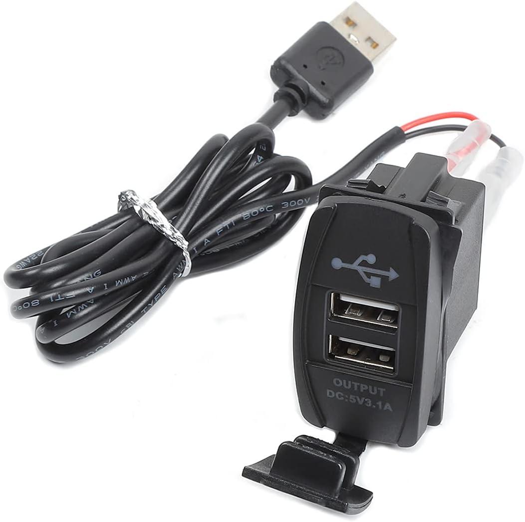 Savadicar Dual USB Car Charger Socket for GT-3 Shifter Storage Box Organizer