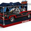 Acrylic Display Case for Lego DC Batman: The Classic TV Series Batmobile, Dustproof Display Box Compatible with Lego 76328 (ONLY Box, NOT Model) Clear Acrylic Plate with Base & HD Painted
