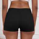 OLYCN Women's Micro Shorts Y2K Low Rise Slim Fit Elastic Button Front Comfy Shorts Sexy Pj Bottoms (Black, L)