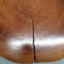 Live Edge Side Table, Natural Edge Wood End Table About 16" W x 14" D x 17" H Unique Natural Wood Table for Living Room, Bedroom, Decor (Medium)