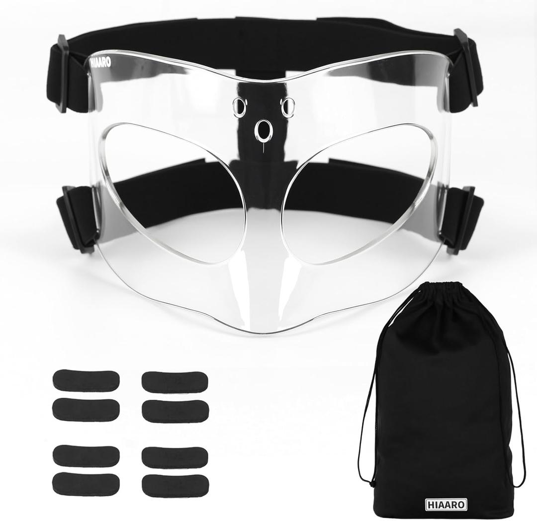 QK02 Nose Guard for Broken Nose, Basketball Face Mask, Sports Face Mask for Men and Women, Adjustable for Adults and Teenagers