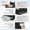 Hanging Laundry Hamper Bag, Extra Large Storage Space (30"x21"x4"), with 6 Hooks, Suitable for Dirty Clothes Storage, Wall Mounted and Door Mounted Laundry Basket