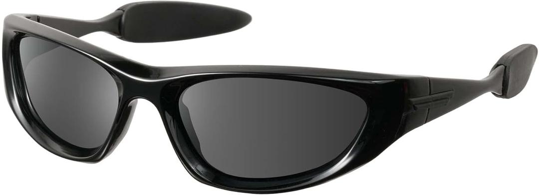 mosanana Wrap Around Y2K Sunglasses for Women and Men Model Freak (C1-black)