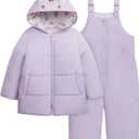 Carter's Girls' Heavyweight 2-Piece Skisuit Snowsuit, Purple Unicorn, 4T