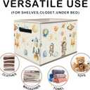 Nogrit Outer Space Storage Bins Box, Toybox for Boys, Space Astronaut Rocket Planets Foldable Baskets Organizer Container with Handles for Kids Boys Bedroom Bathroom Clothes Toys Books