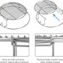 5 Piece Replacement Kit for Big Green Egg Large, Rack for Eggspander 5 Piece Kit Conveggtor Basket 304 Stainless Steel Grill Stack Rack with Removable Cooking System Expander Rack