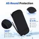 LXFEIFANTECH Slim Carrying Case Compatible with Nintendo Switch 2 2025, Hard Shell Travel Case with 12 Game Card Slots & Screen Protector Mat , Portable Hard Shell Storage Bag, Black