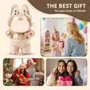 2 x Protective case for labubuCrystal-Clear Hard Display Box Acrylic Case Cover Accessories with Keychain for Shelf and Outdoor Showcase (Doll Not Included) (Standing)