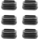 12PCS 0.59x1.28inch Black Oval Plastic Pipe Insert Chair Leg Table Leg Casing End Cap Furniture Leg Cap Tube Insert Suitable for Desk Filing Cabinet Furniture