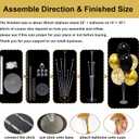 ZJDHPTY Graduation Decorations 2026,4 Set Balloon Stand with Pump and Balloons, Black and Gold Party Decorations for 40th 50th 60th 70th Birthday Retirement Wedding Anniversary New Year Party Supplies