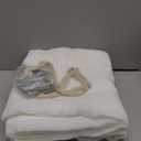 Madison Park Non-See-Through Privacy White Curtains 2 Panels, Light-Filtering Window Curtain with Back Tabs for Bedroom & Living Room, Lexus, 52" x 84"