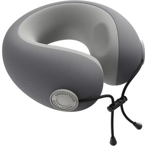 Travel Neck Pillows for Airplane Adults, Memory Foam Neck Support Travelling Pillow with Washable Cotton Pillowcases and Storage Bag, for Car, Train, Flight, Office and Home Use Adults Grey