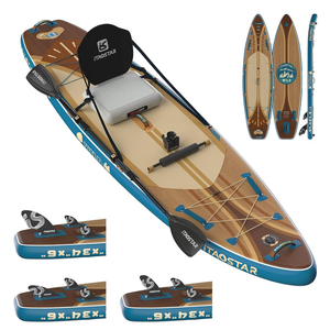 Wild 11'×36"/11'6"×34"/12'6"×33" Inflatable Paddle Board with Seat, One-Stop Premium SUP Board Gears, Tailored 5 Fins, Stable Inflatable Stand Up Paddle Boards for Youth/Adults of All Levels