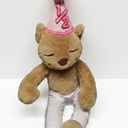 Birthday Teddy Bear Stuffed Animal ,Teddy Bear with Hat  Girls, Cute Sport Bear Plushies Toy Gift for Birthday Party