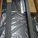 Vaunn Medical Pneumatic Adjustable Overbed Bedside Table with Wheels (Hospital and Home Use) (Black)