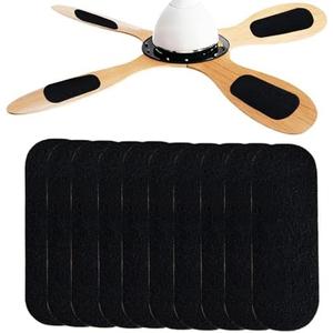 DMUPNICK 10 Pack Ceiling Fan Filters for Blades, Strong Circular Adhesive Carbon Fan Filter for Ceiling Fans, Easy-Stick Universal Fit for Unscented Charcoal Fan Air Purifier Pad