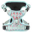 Timos Dog Harness, No-Pull Pet Harness with 2 Leash Clips, Adjustable Soft Padded Dog Vest, Reflective Outdoor Pet Oxford Vest with Easy Control Handle, Cyan, XS