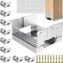 10 Pcs 6x6 Post Base for Concrete, Actual 5.5"x5.5" Wood