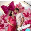 Soonlyn Bow Balloon Arch kit 13ft 12In Hot Pink Balloons with Bow Foil Balloon, Bow Ribbon 28pcs for Coquette Birthday Decorations Bow Party Decorations Baby Shower Bachelorette