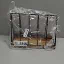 MyGift 13 Inch Premium Acacia Solid Wood and Matte Black Metal Wire Kitchen Countertop Cookbook Stand, Rustic Wooden Cooking Recipe Book Display Tablet Holder