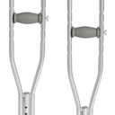 Hugo Mobility Adjustable Crutches for Walking, Tall Adult Walking Crutches, Comfortable Lightweight Crutches with Underarm Pad and Hand Grip,  Youth (Pack of 2)