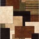 Home Dynamix Tribeca Mason Contemporary Geometric Area Rug, Brown/Green, 39"x55"
