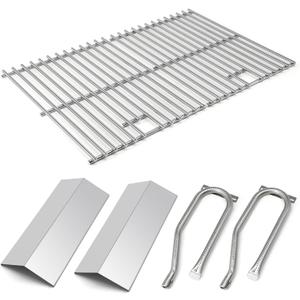 Adviace Grill Replacement Parts for Cuisinart CGG-306 CGG306 Gas Grill, Grill Cooking Grate 306-20087 & Flame Tamer 306-20133 & Gas Burner 306-20092 Replacement for Cuisinart Gas Grill CGG-306