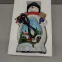 Snowman Figurine Lighted Christmas Village with Animated Rotating Train - Battery or USB Powered Snowman Decor Ornaments, LED Lights & Festive Music for Tabletop Home Holiday Collection Decorations