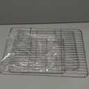 Stainless Steel Baking Sheet Tray Cooling Rack with Silicone Baking Mat Set, Cookie Pan with Cooling Rack, Set of 9 (3 Sheets + 3 Racks + 3 Mats), 10/12/16 Inch, Easy Clean