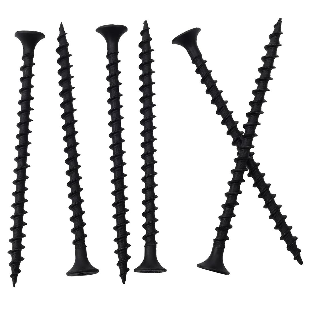 JEGONFRI 85pcs #8  2-1/2 inch High Hardness Drywall Screws, Black, Coarse Thread, Phillips Drive, Bugle Head, Black Wood Screws, Wood and More