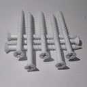 Shorpioen 20-Pack 1/4 x 3-1/4" Flat Phillips Concrete Screw Trim Head White BC-1452CNPFRW