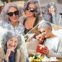 Old Lady Wig and Accessories, Gray Wigs for Women, Natural Appearance, Breathable and Comfortable, Suitable for Role Playing, Halloween Parties, Stage Performances (5Pcs Set, Grey)